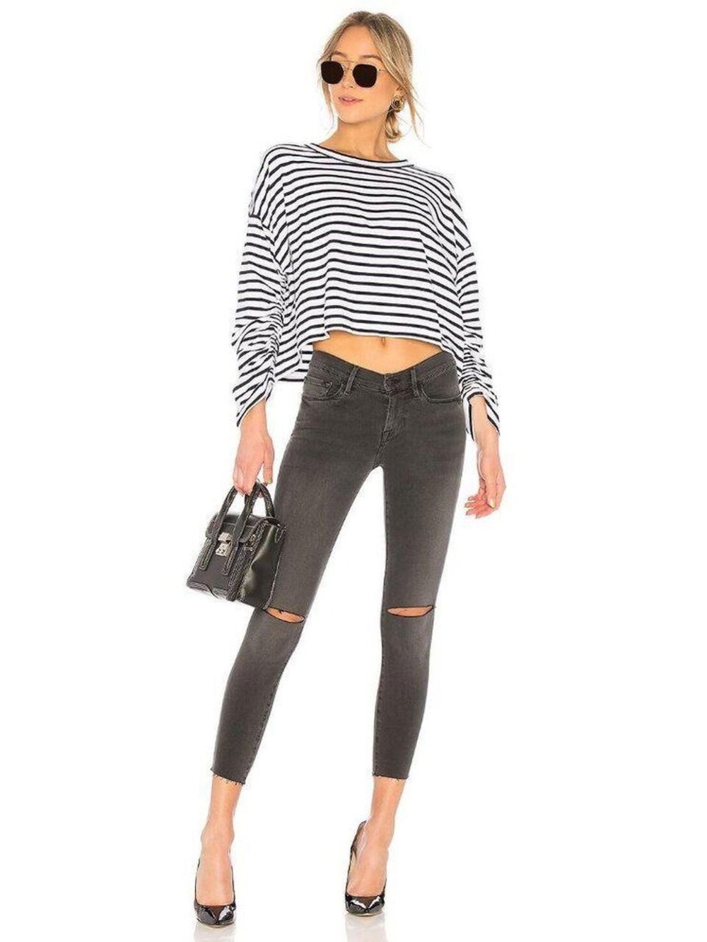 FRAME Le Skinny de Jeanne Crop in Dahlia Slits (30)